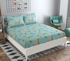 THE HOME STYLE XXL Microfiber Soft Cotton Super King Size Bedsheet for Double Bed, King Size 108 Inches X 108 Inches with 2 Large Size Pillow Covers Without Joint