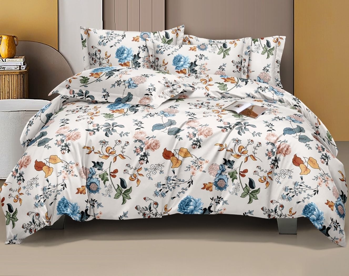 THE HOME STYLE Cotton King Ac Comforter Blanket, 1 Count, 350 TC, Blue