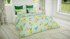 THE HOME STYLE 200TC Soft Glace Cotton King Size Duvet Cover II Razai Cover II Quilt Cover II Dohar for Double Bed with Zipper (90x100 Inch, Pista)