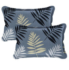 THE HOME STYLE Cotton Feel Glace Cotton King Size Printed Pillow Covers ll Set of 4pcs (18"X28" Inches, Midnight Leaf & Multicolor)
