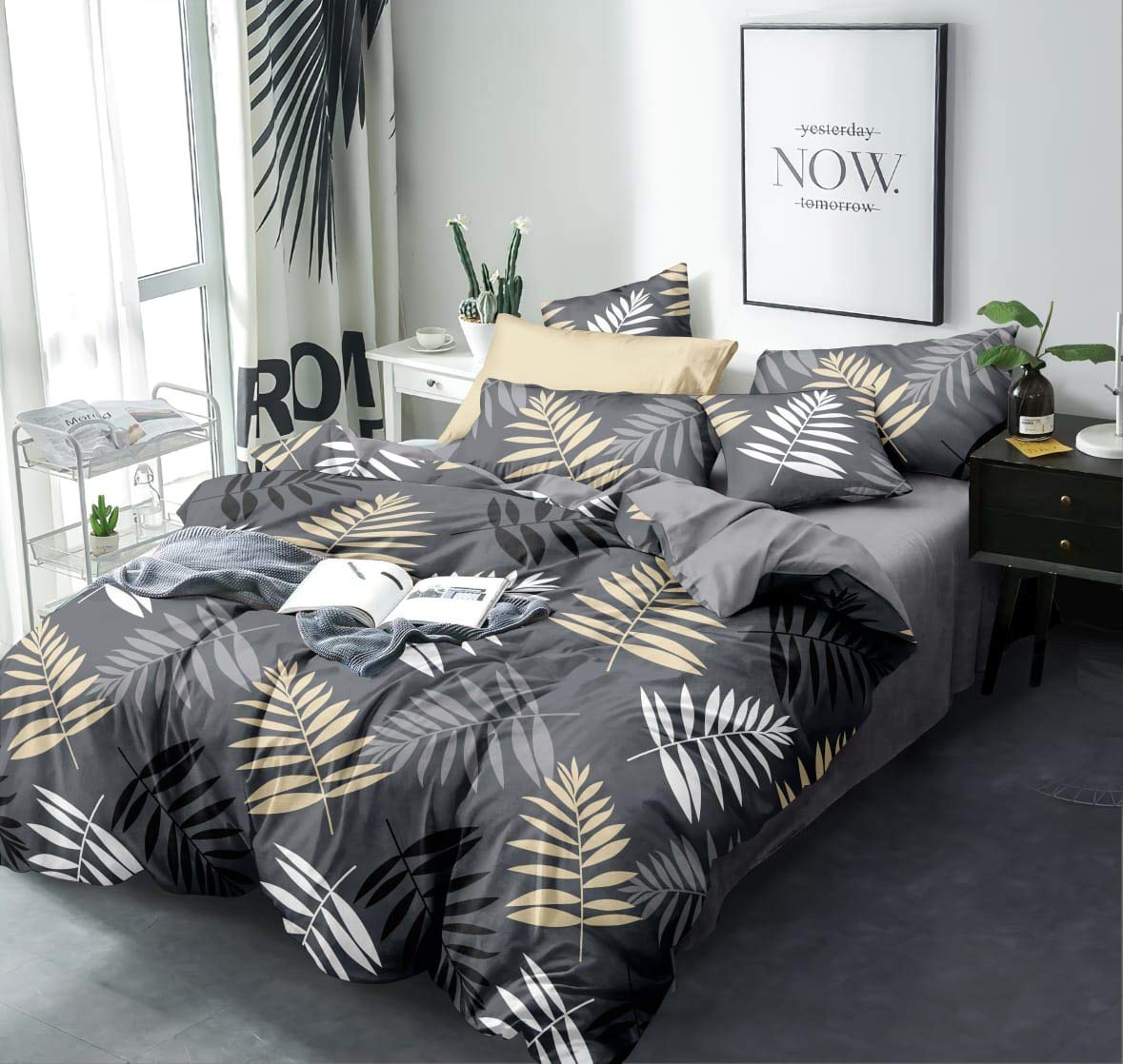 THE HOME STYLE 200TC Soft Glace Cotton King Size Duvet Cover II Razai Cover II Quilt Cover II Dohar for Double Bed with Zipper 90x100 inch
