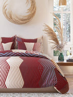 THE HOME STYLE Cotton Elastic Fitted All Around Printed King Size Double Bed Bedsheet Wih 2 Pillow Cover (72"X78", Smoky Rose), 400 TC