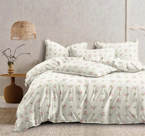 THE HOME STYLE XXL Microfiber Soft Cotton Super King Size Bedsheet for Double Bed, King Size 108 Inches X 108 Inches with 2 Large Size Pillow Covers Without Joint