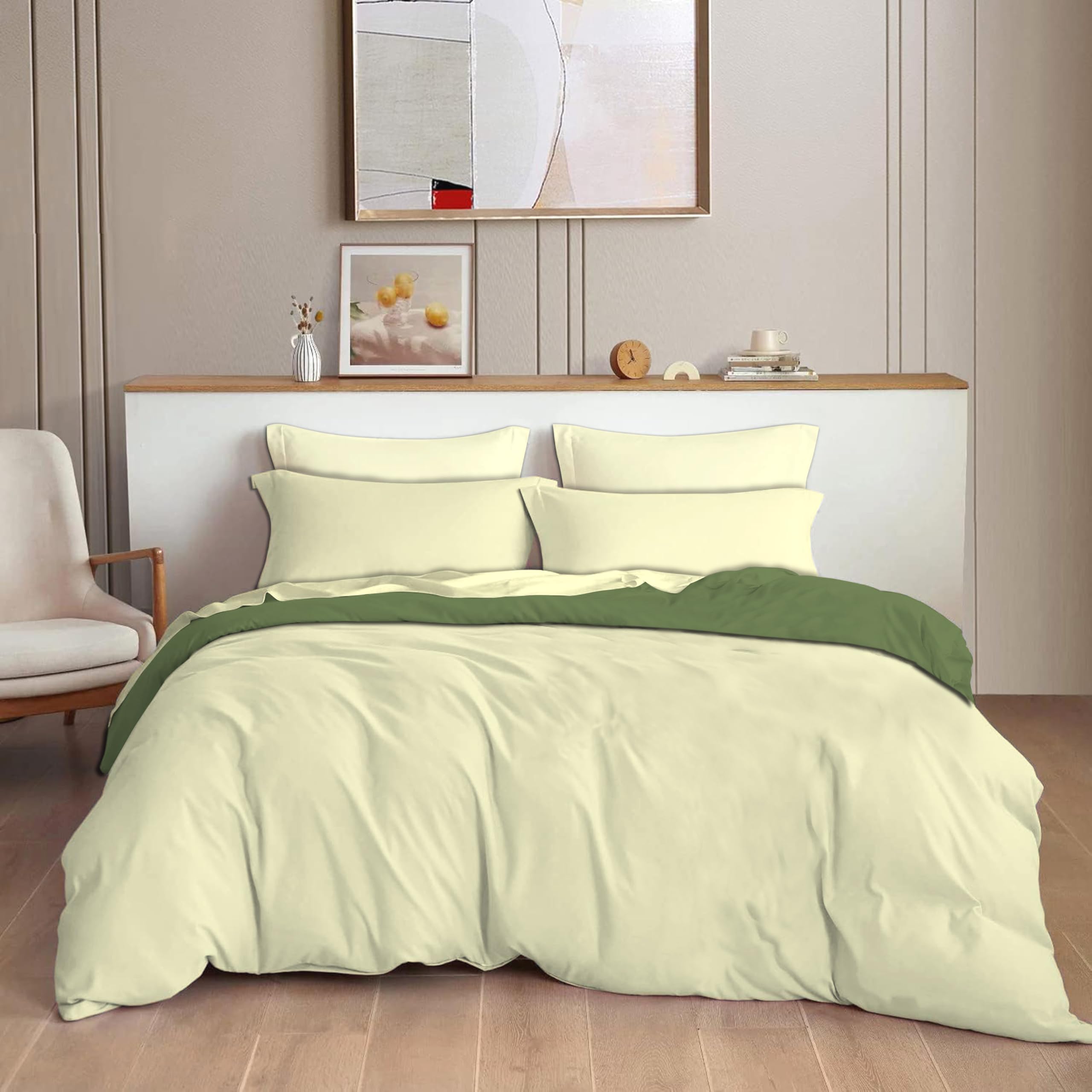 THE HOME STYLE 200TC Soft Glace Cotton King Size Duvet Cover II Razai Cover II Quilt Cover II Dohar for Double Bed with Zipper 90x100 inch