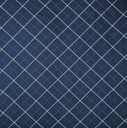 THE HOME STYLE 200TC Soft Glace Cotton King Size Duvet Cover II Razai Cover II Quilt Cover II Dohar for Double Bed with Zipper (90x100 Inch, Navy Blue Lines)