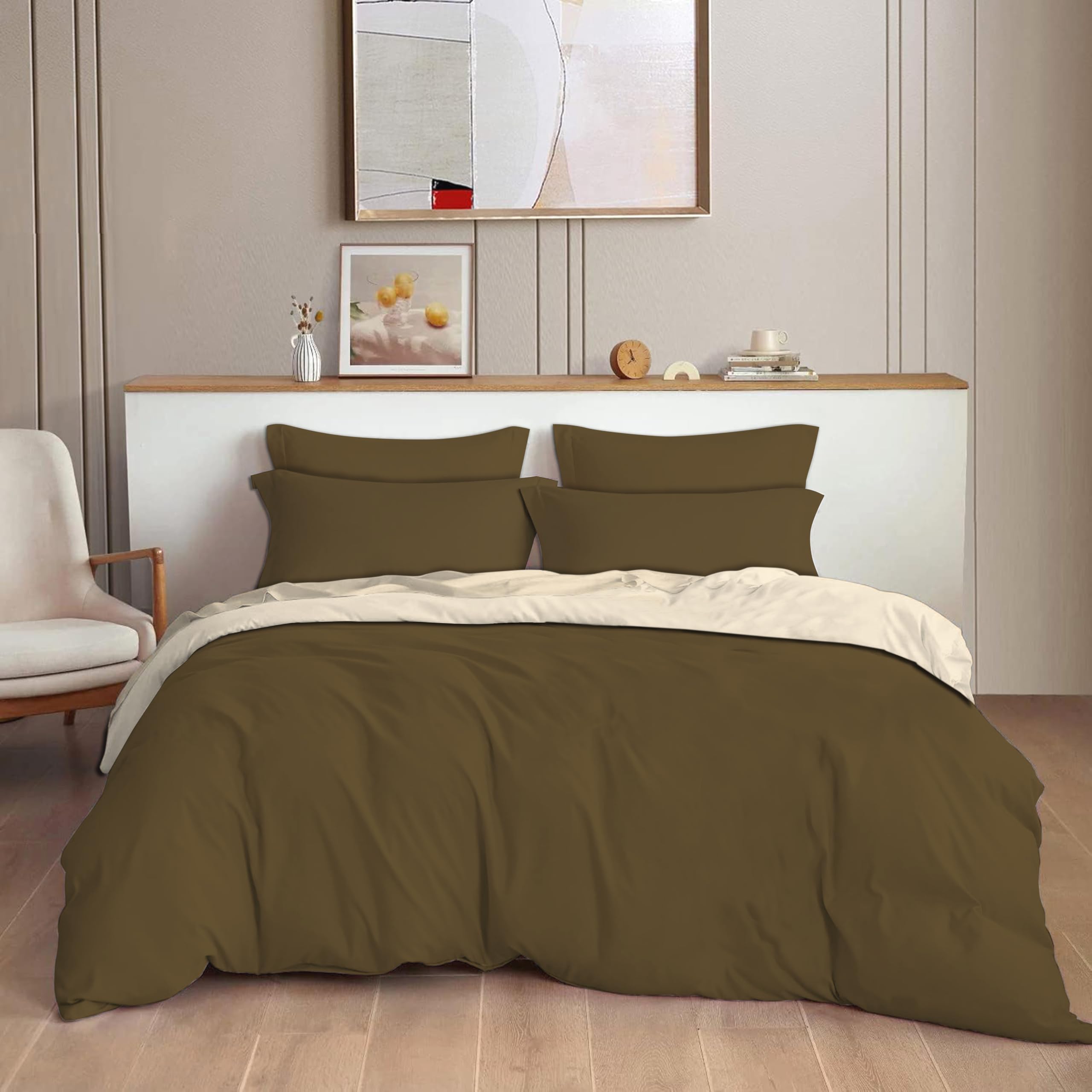 THE HOME STYLE 200TC Soft Glace Cotton King Size Duvet Cover II Razai Cover II Quilt Cover II Dohar for Double Bed with Zipper 90x100 inch