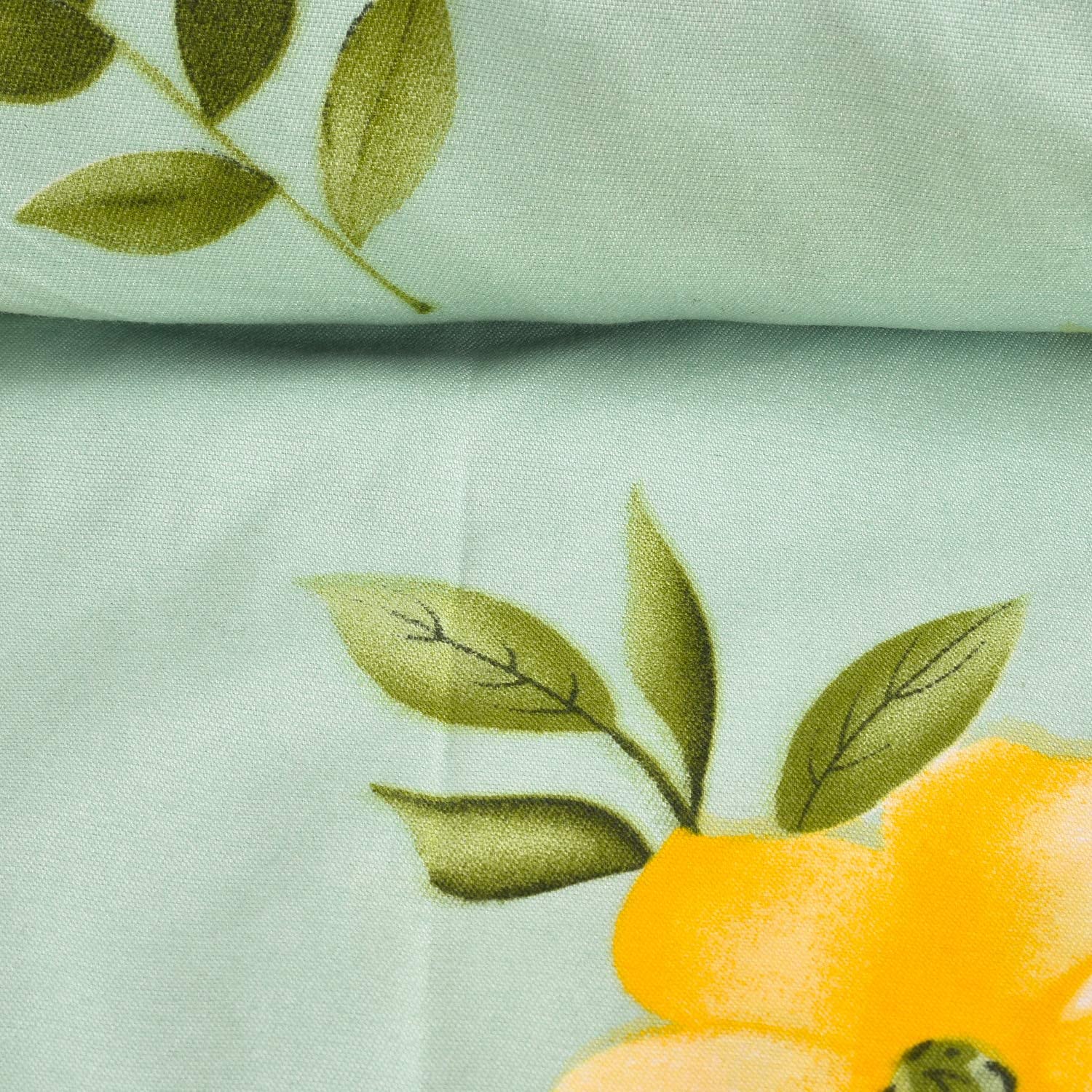 THE HOME STYLE 200TC Soft Glace Cotton King Size Duvet Cover II Razai Cover II Quilt Cover II Dohar for Double Bed with Zipper (90x100 Inch, Pista)