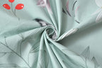THE HOME STYLE Super Soft Glace Cotton King Size AC Comforter ll Blanket ll Duvet with 1 King Size Elastic Fitted Bedsheet 72"x78" Inch and 2 Pillow Cover (Pack of 4, Hydrangea Bloom)