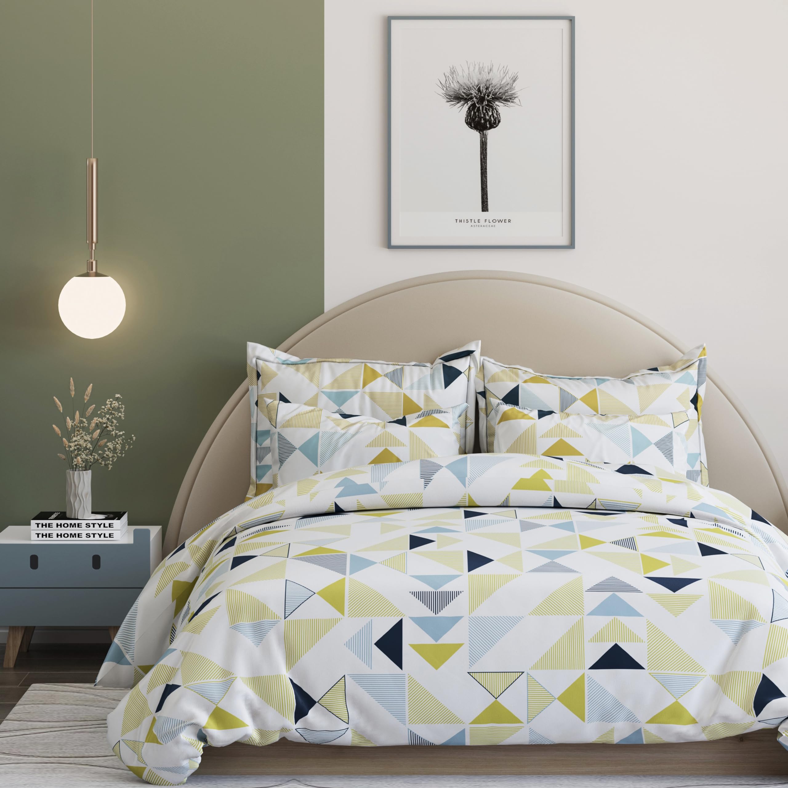THE HOME STYLE 200TC Soft Glace Cotton King Size Duvet Cover II Razai Cover II Quilt Cover II Dohar for Double Bed with Zipper 90x100 inch
