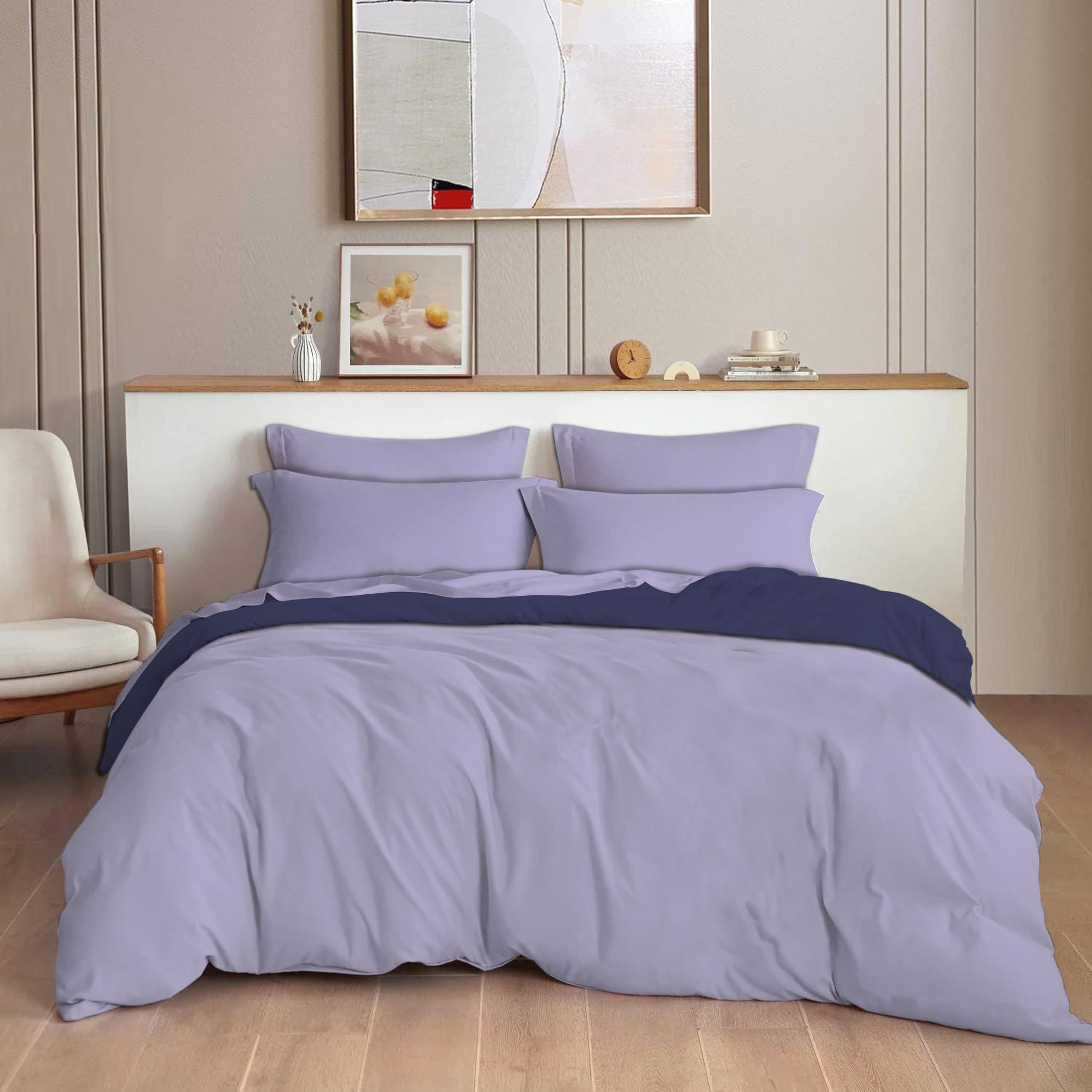 THE HOME STYLE 200TC Soft Glace Cotton King Size Duvet Cover II Razai Cover II Quilt Cover II Dohar for Double Bed with Zipper 90x100 inch