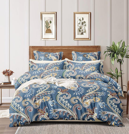 THE HOME STYLE 200TC Soft Glace Cotton King Size Duvet Cover II Razai Cover II Quilt Cover II Dohar for Double Bed with Zipper 90x100 inch