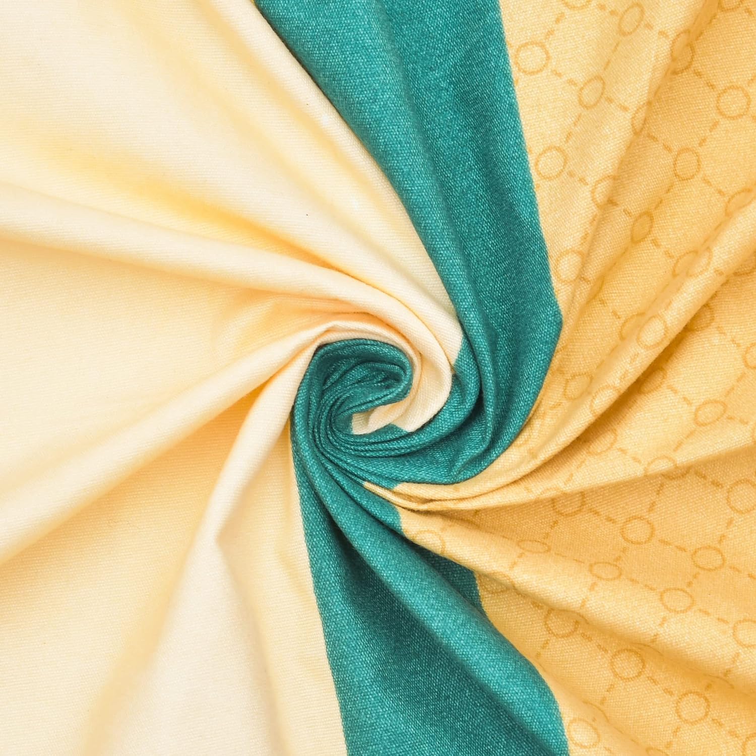 THE HOME STYLE Supersoft Printed Cotton Brushed Microfiber Eyelet Window Curtains 4x5 Feet (48x60 Inches) Grommet Curtains for Living Room (Butterscotch) (4x5 Feet, Window Curtains) (Pack of 2)