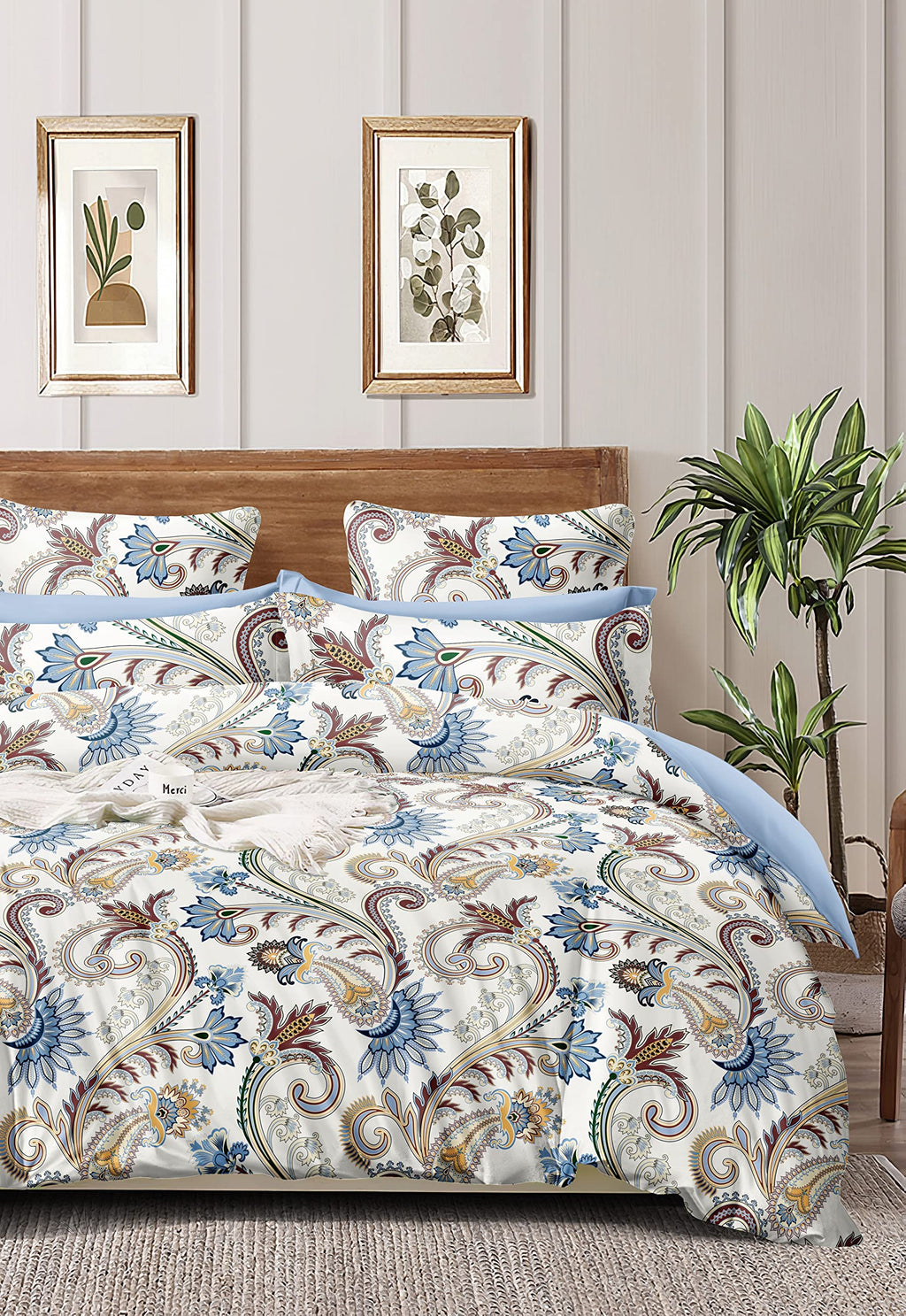 THE HOME STYLE Super Soft Glace Cotton King Size Double Bed AC Comforter ll Blanket ll Duvet for All Seasons/Weathers II 300 TC, (Pack of 1, Vanilla Mist) (Only Comforter)