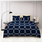 THE HOME STYLE Super Soft Glace Cotton King Size Double Bed AC Comforter ll Blanket ll Duvet for All Seasons/Weathers II 300 TC, (Pack of 1, Masstricht Blue) (Only Comforter)