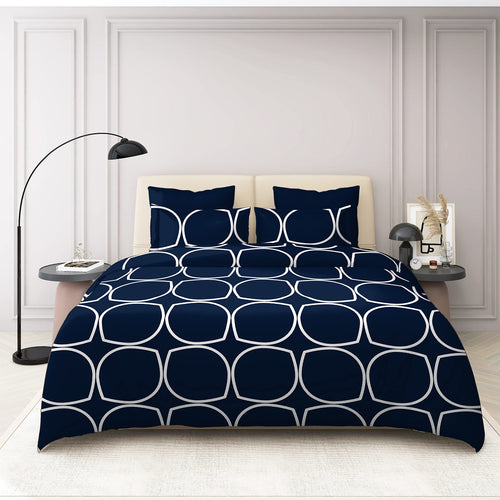 THE HOME STYLE Super Soft Glace Cotton King Size Double Bed AC Comforter ll Blanket ll Duvet for All Seasons/Weathers II 300 TC, (Pack of 1, Masstricht Blue) (Only Comforter)